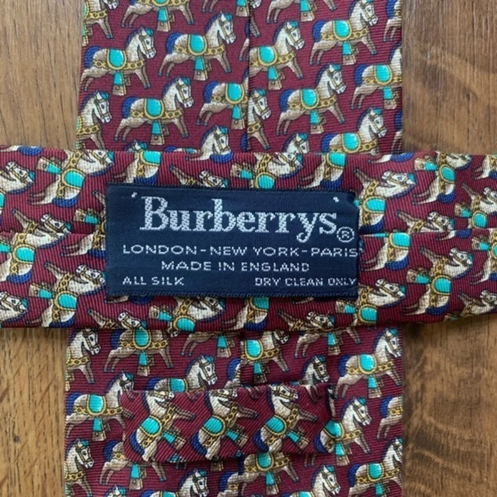 Burberry Classic “Playful Ponies” Silk Tie